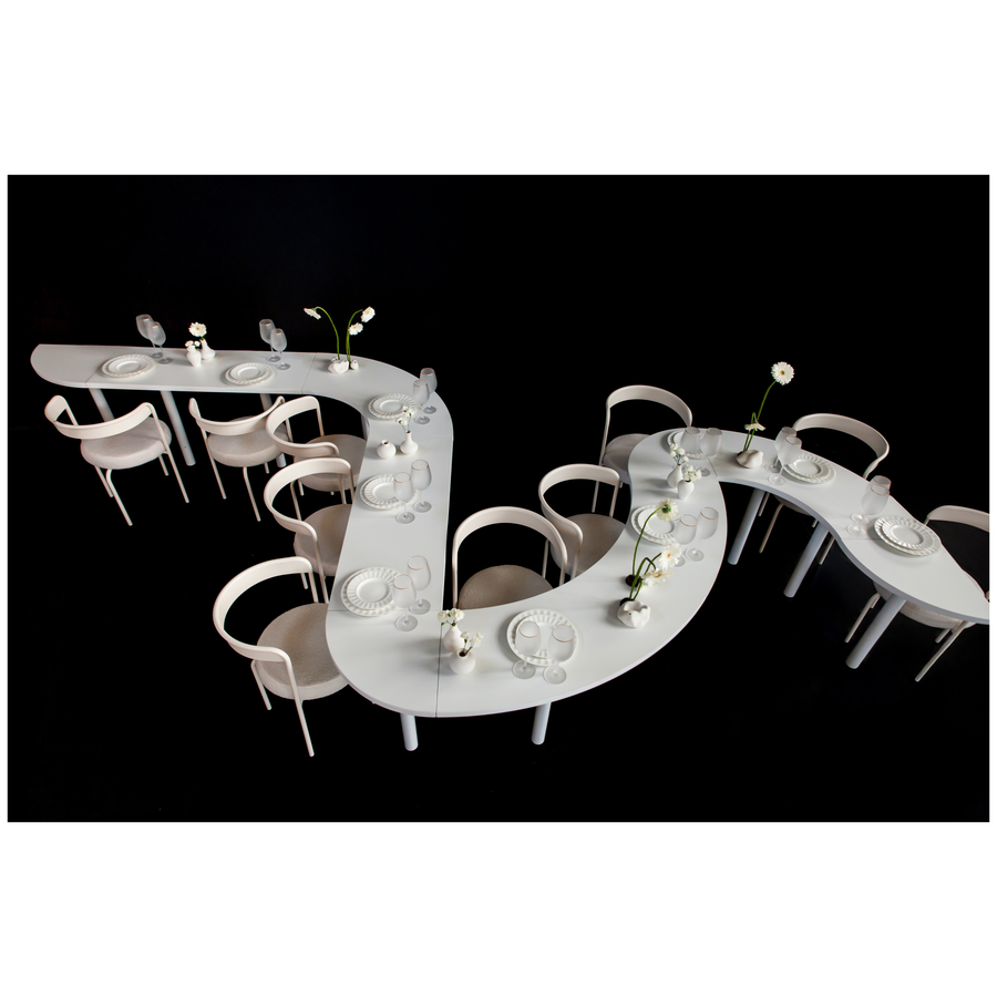 Стол коктейльный Twist Serpent S, белый (телескопические ноги) - Фото миниатюра 5