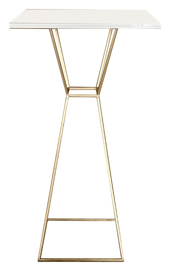Коктейльный столик Hourglass Gold Square