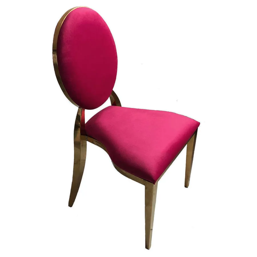 Стул Washington Gold, велюр малиновый/красный - Фото миниатюра 2