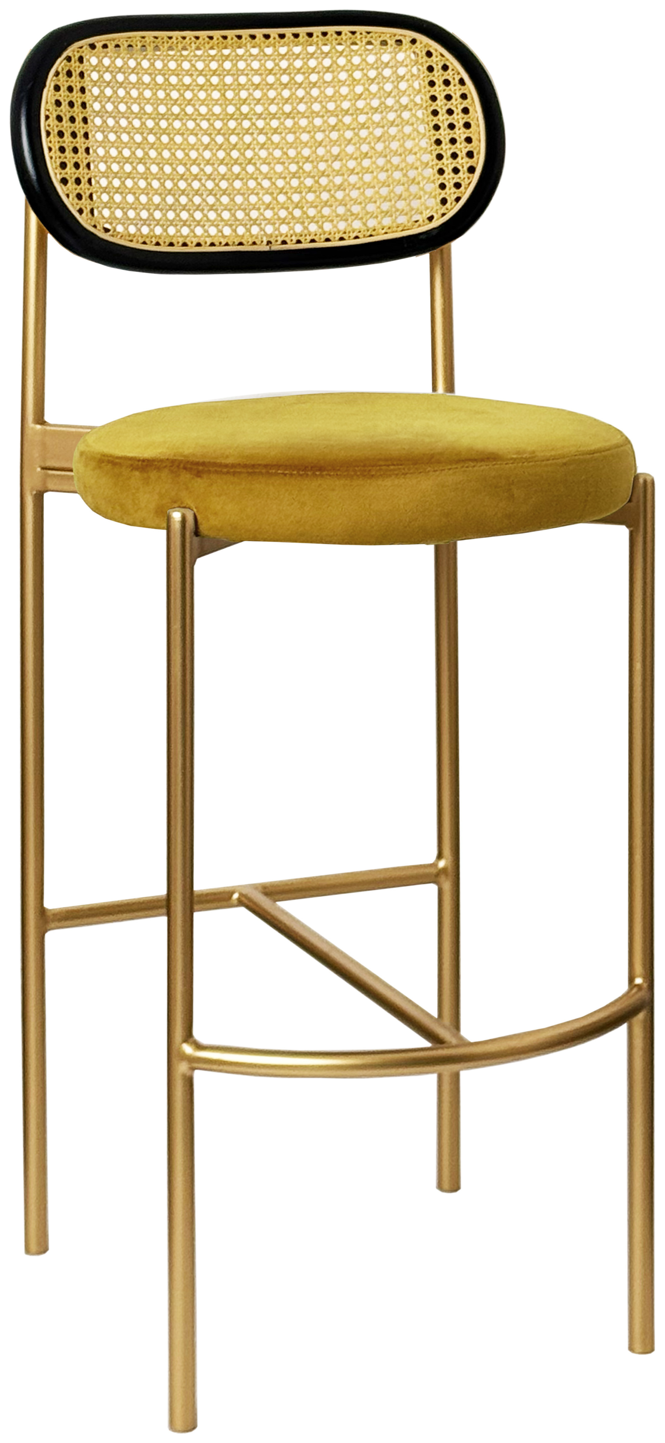 Стул барный Modern Comfy, Black Rotango+Golden Ocher (любой цвет каркаса)
