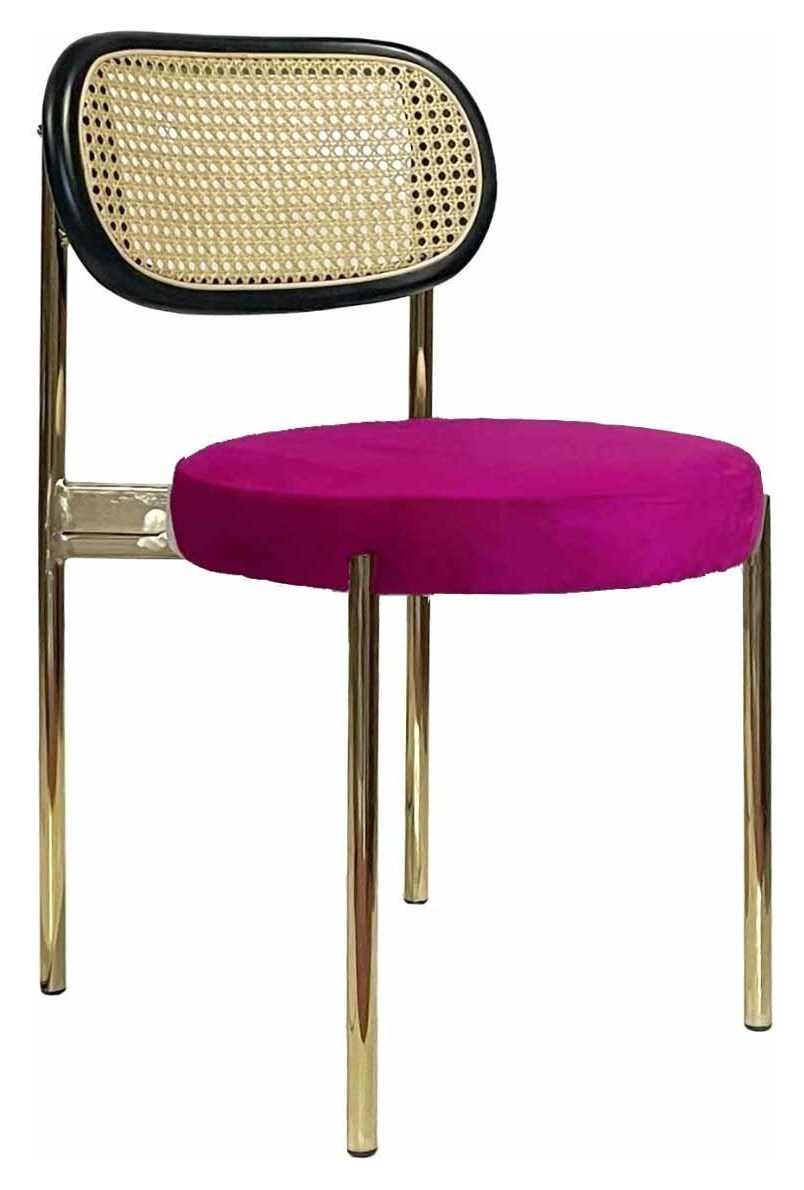 Стул Modern Gold, Black Rotango + Inviting fuchsia