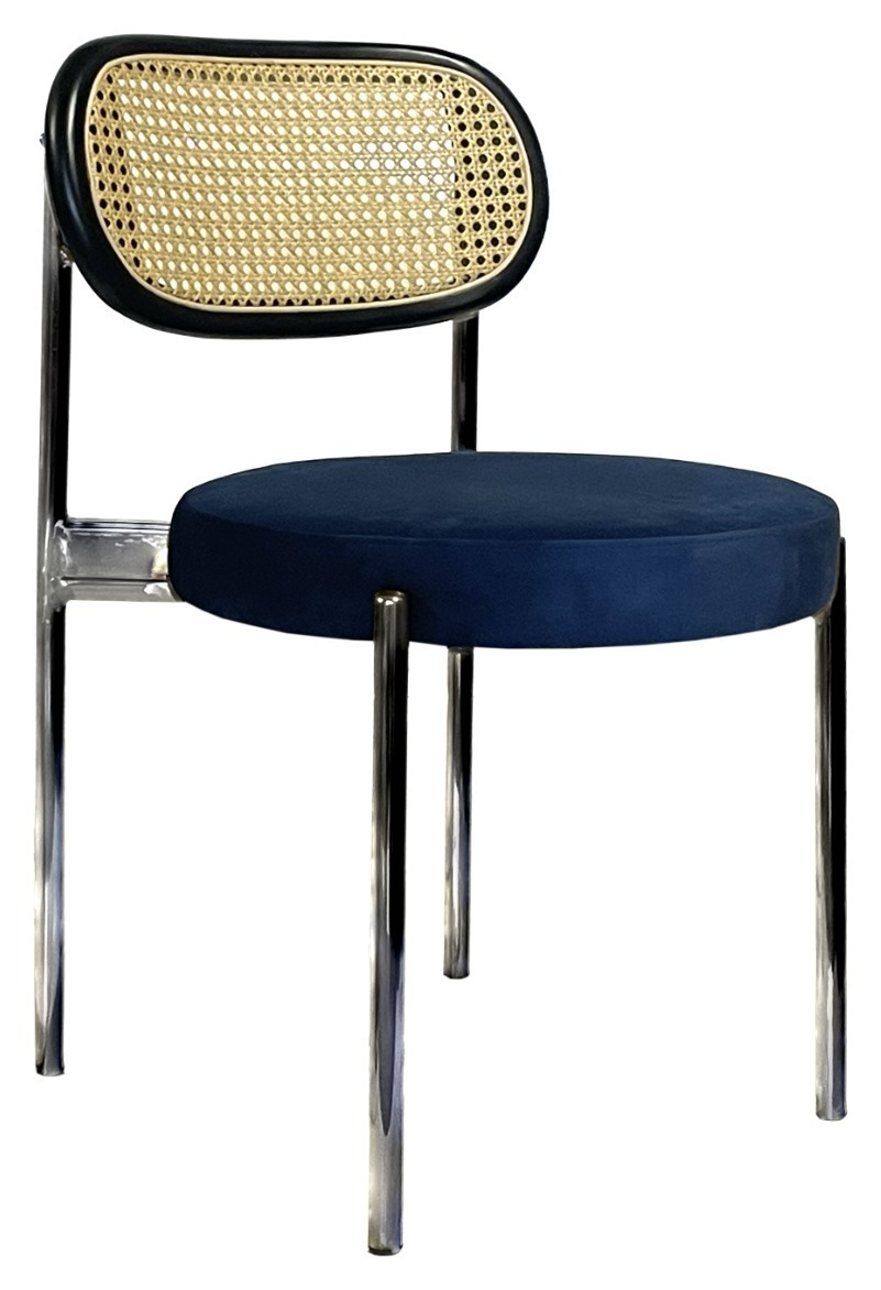 Стул Modern Silver, Black Rotango + Navy