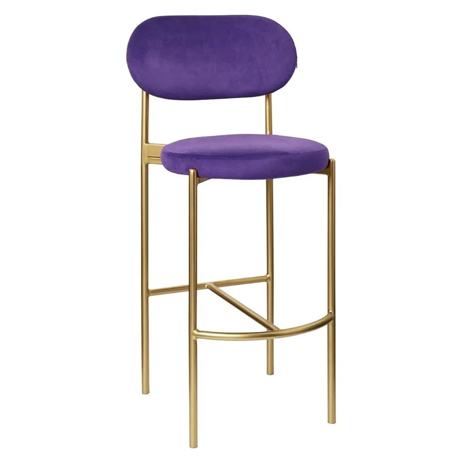 Стул барный Modern Comfy Mysterious Purple  (любой цвет каркаса) - Фото миниатюра 1