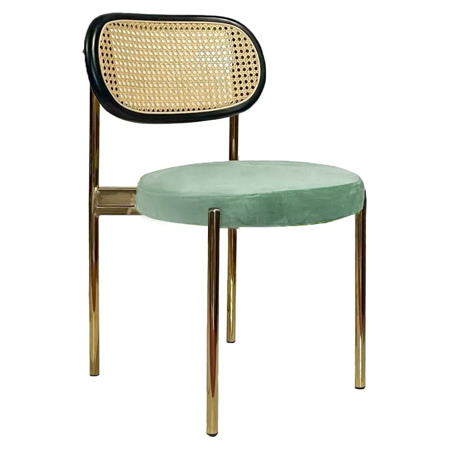 Стул Modern Gold, Black Rotango + Mint - Фото миниатюра 1