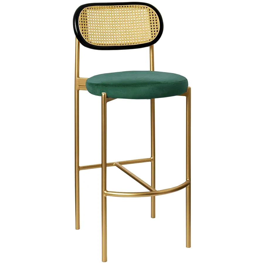 Стул барный Modern Comfy, Black Rotango+Emerald  (любой цвет каркаса) - Фото миниатюра 1