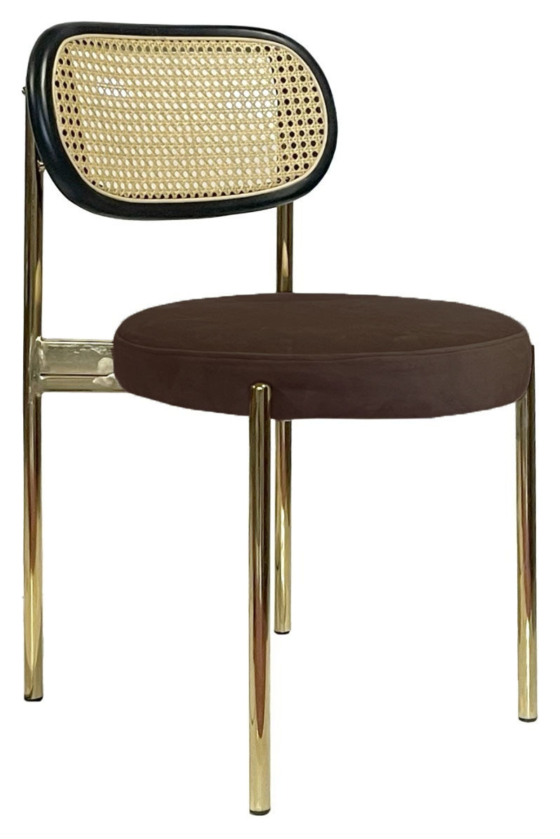 Стул Modern Gold Black Rotango + Choco mocca