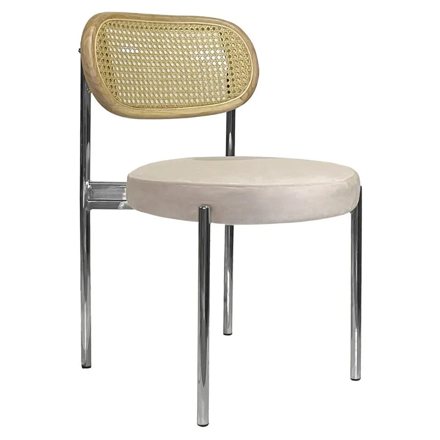 Стул Modern Silver, Natural Rotango + Cream Bisquit - Фото основное 1