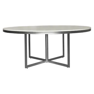 Стол Corners круглый, белый + перекрас металла в любой цвет - Фото 1