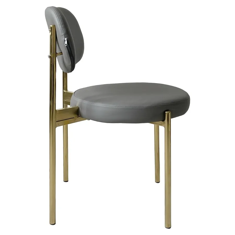 Стул Modern Gold Basic, серый (ЭКО-КОЖА) - Фото миниатюра 3