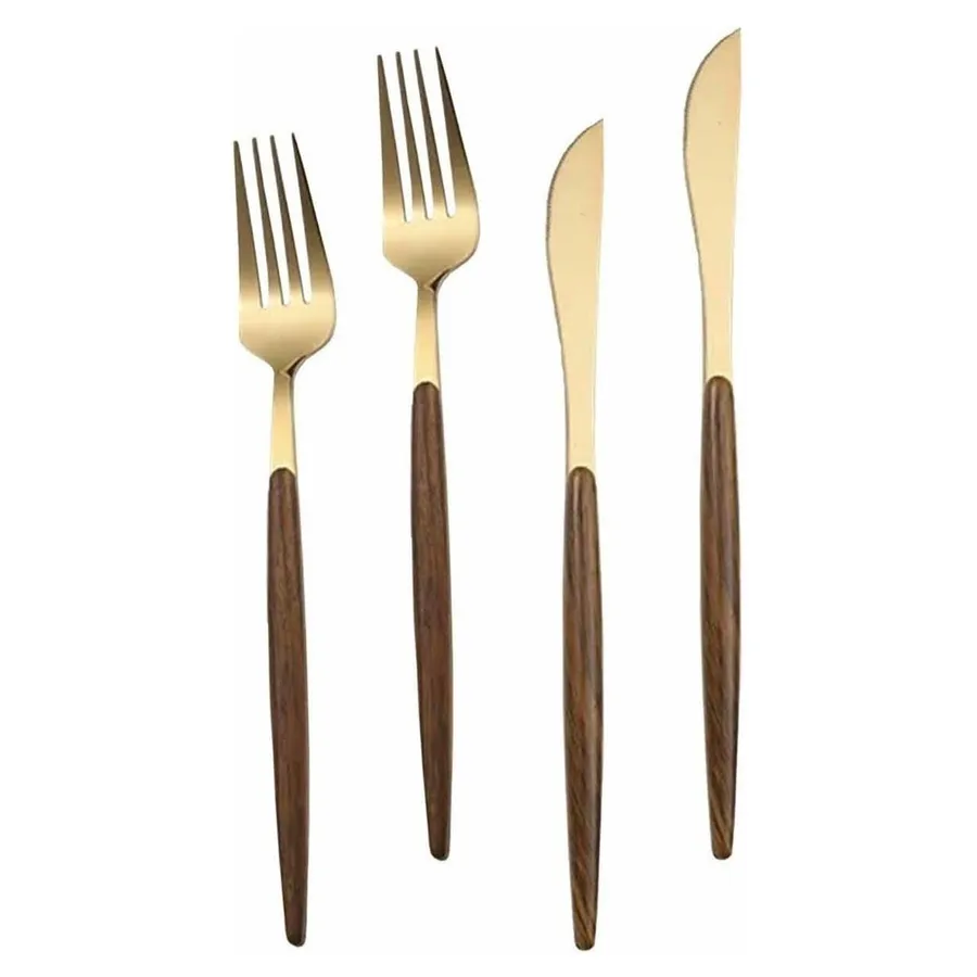 Столовые приборы Goa Woody, сет 4 предмета - Фото миниатюра 1