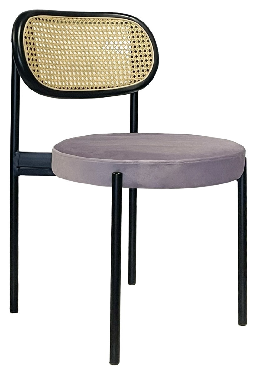 Стул Modern Black, Black Rotango + Pale Orchid
