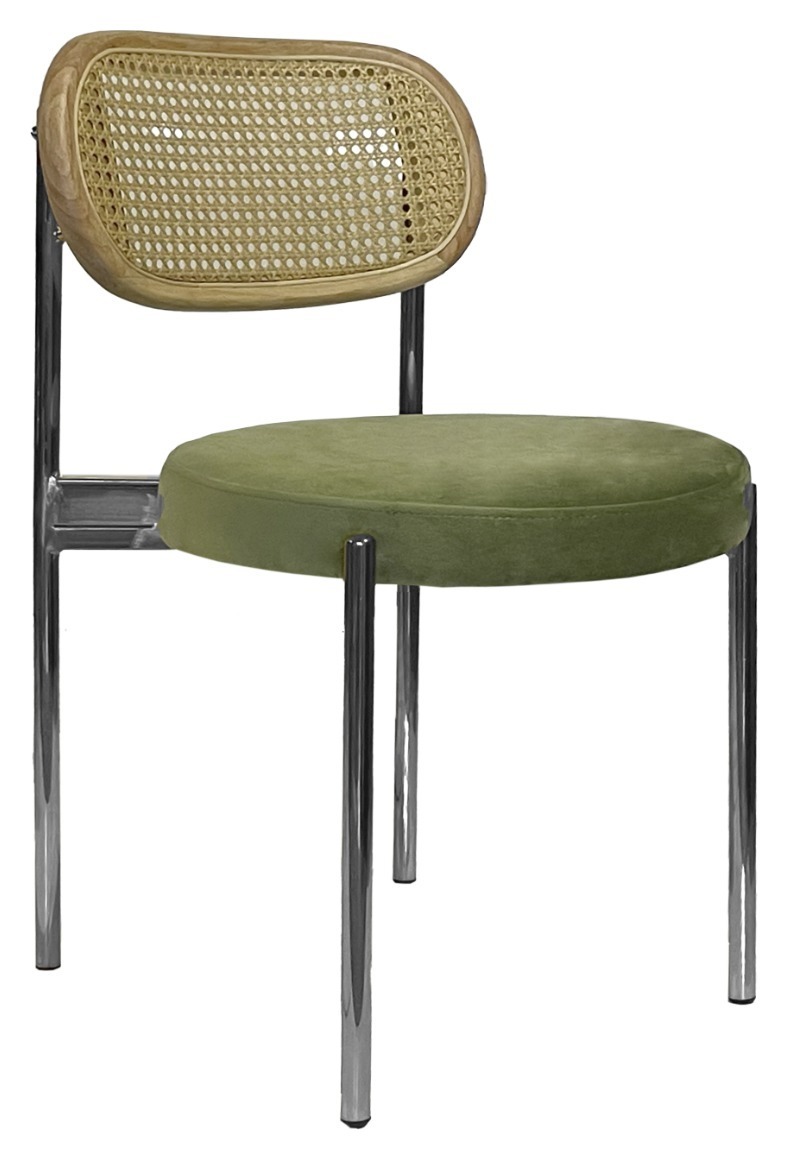 Стул Modern Silver, Natural Rotango + Matcha