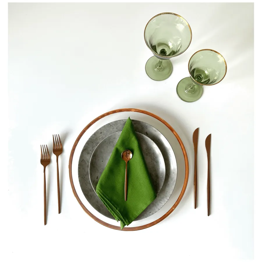 Столовая и десертная ложки, медные - Фото миниатюра 2