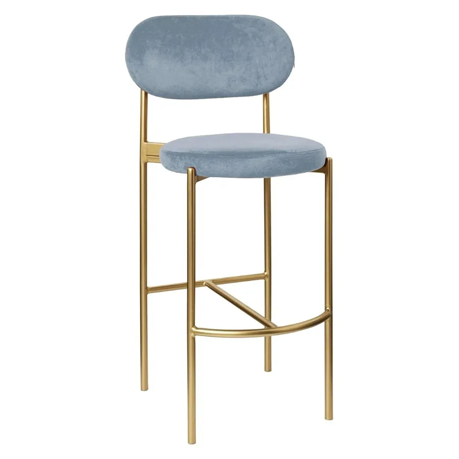 Стул барный Modern Comfy Something Blue  (любой цвет каркаса) - Фото миниатюра 1