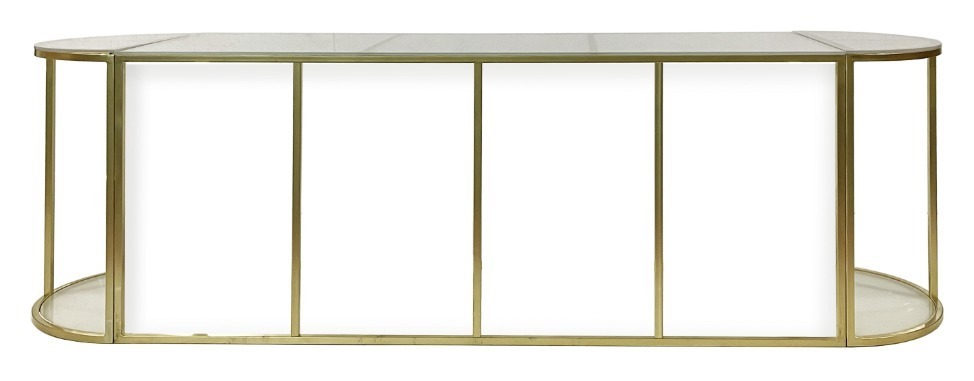 Стол-президиум Nautilus Rectangle Halfmoon с матовым стеклом