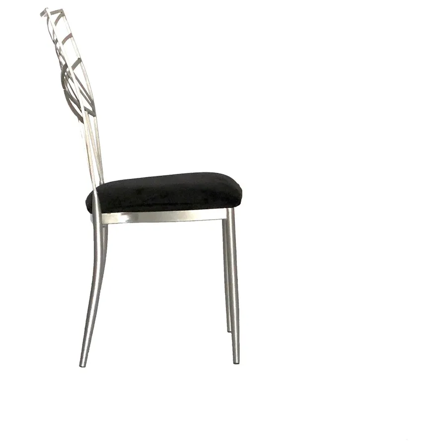 Стул Chameleon серебро (велюр), черный - Фото миниатюра 3