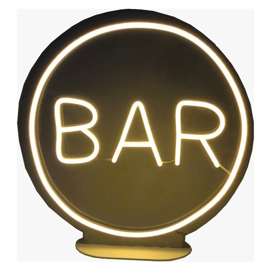 Неоновая надпись на подставке "Bar" - Фото миниатюра 2