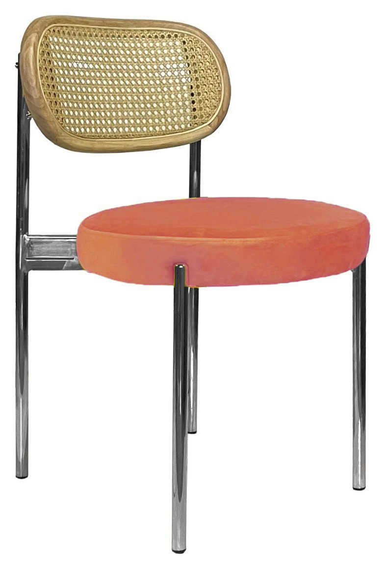 Стул Modern Silver, Natural Rotango + Eachy Peachy