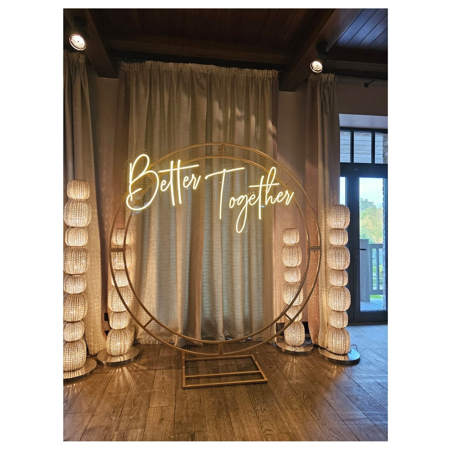 Неоновая надпись "Better Together" (желтая) - Фото миниатюра 5