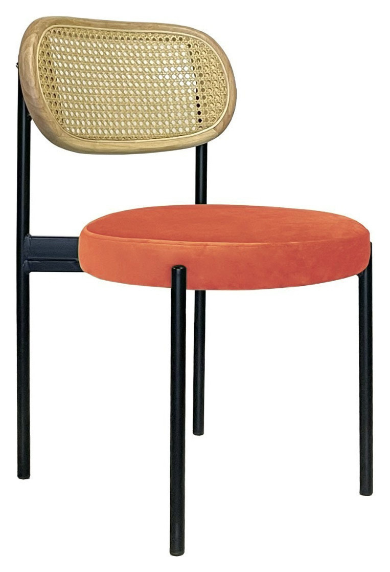 Стул Modern Black, Natural Rotango + Eachy Peachy