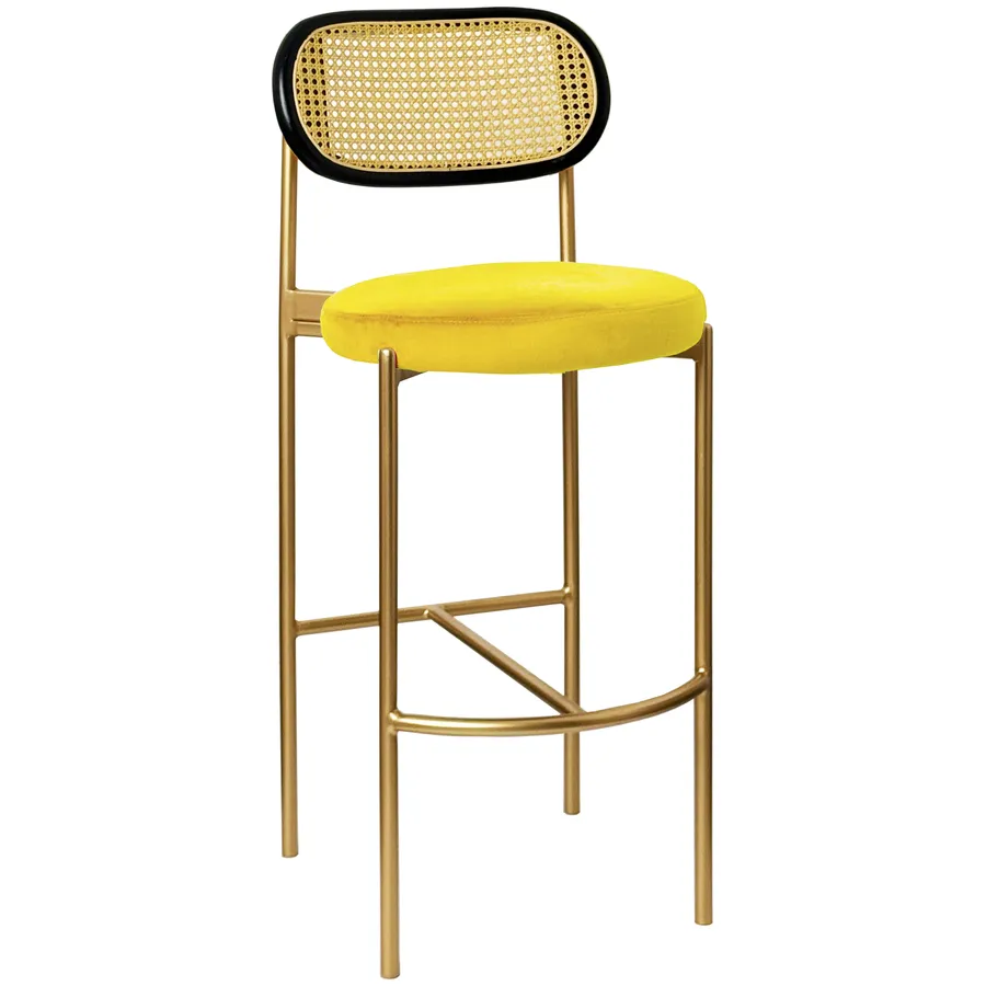 Стул барный Modern Comfy, Black Rotango+Yellow Submarine  (любой цвет каркаса) - Фото основное 1