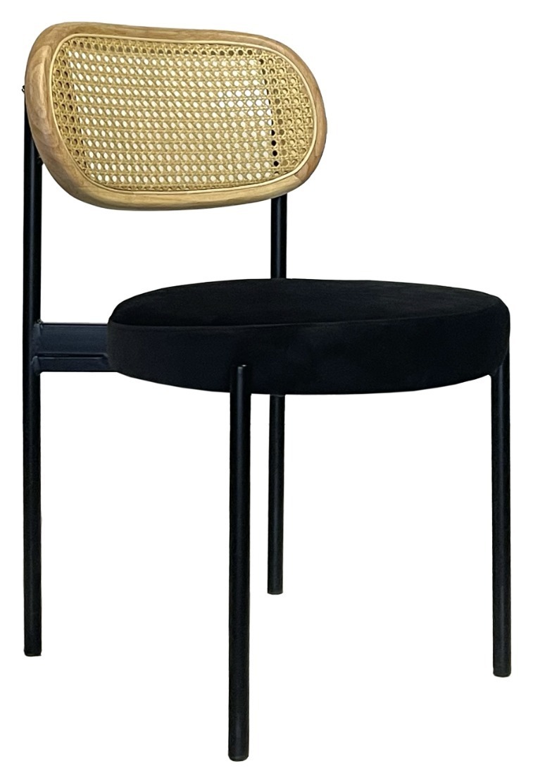 Стул Modern Black, Natural Rotango + Total Black