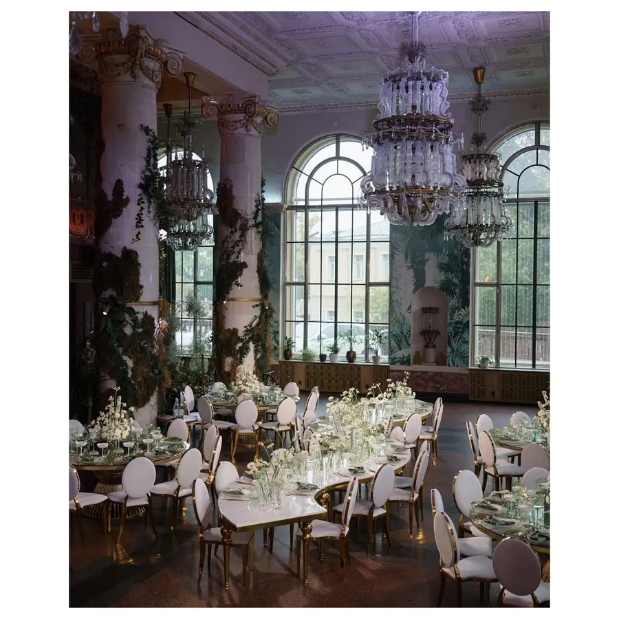 Стул Washington Gold, велюр белый - Фото миниатюра 5