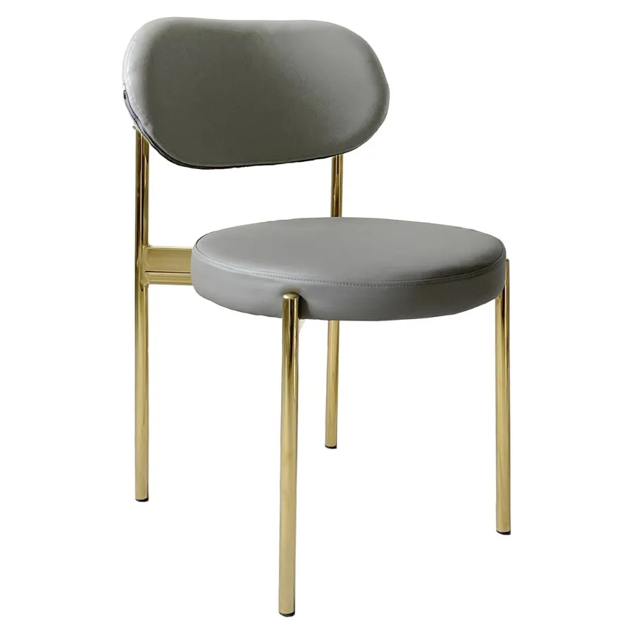 Стул Modern Gold Basic, серый (ЭКО-КОЖА) - Фото миниатюра 1