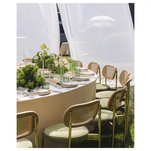 Стул Modern Gold, Natural Rotango + Greenfield (бифлекс) - Фото 2