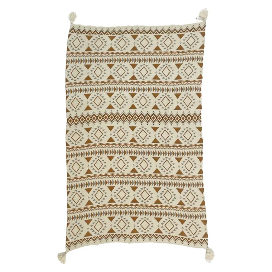 Покрывало декоративное Boho Brown Beige - Фото миниатюра 1