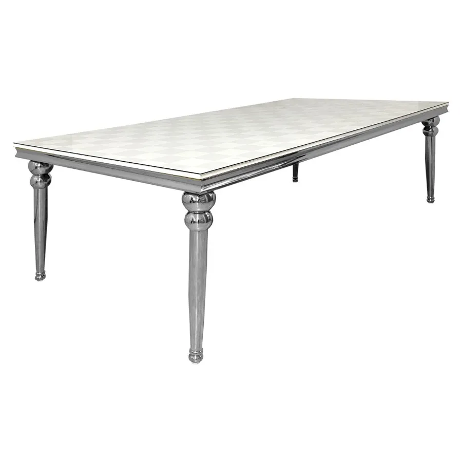 Стол Rectangle-240 Silver + печать на столешницу Print Etc. - Фото основное 1