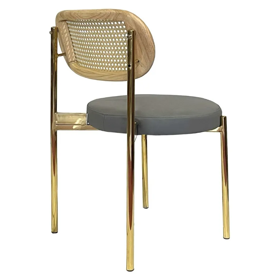 Стул Modern Gold, Natural Rotango + Basic серый (ЭКО-КОЖА) - Фото миниатюра 4