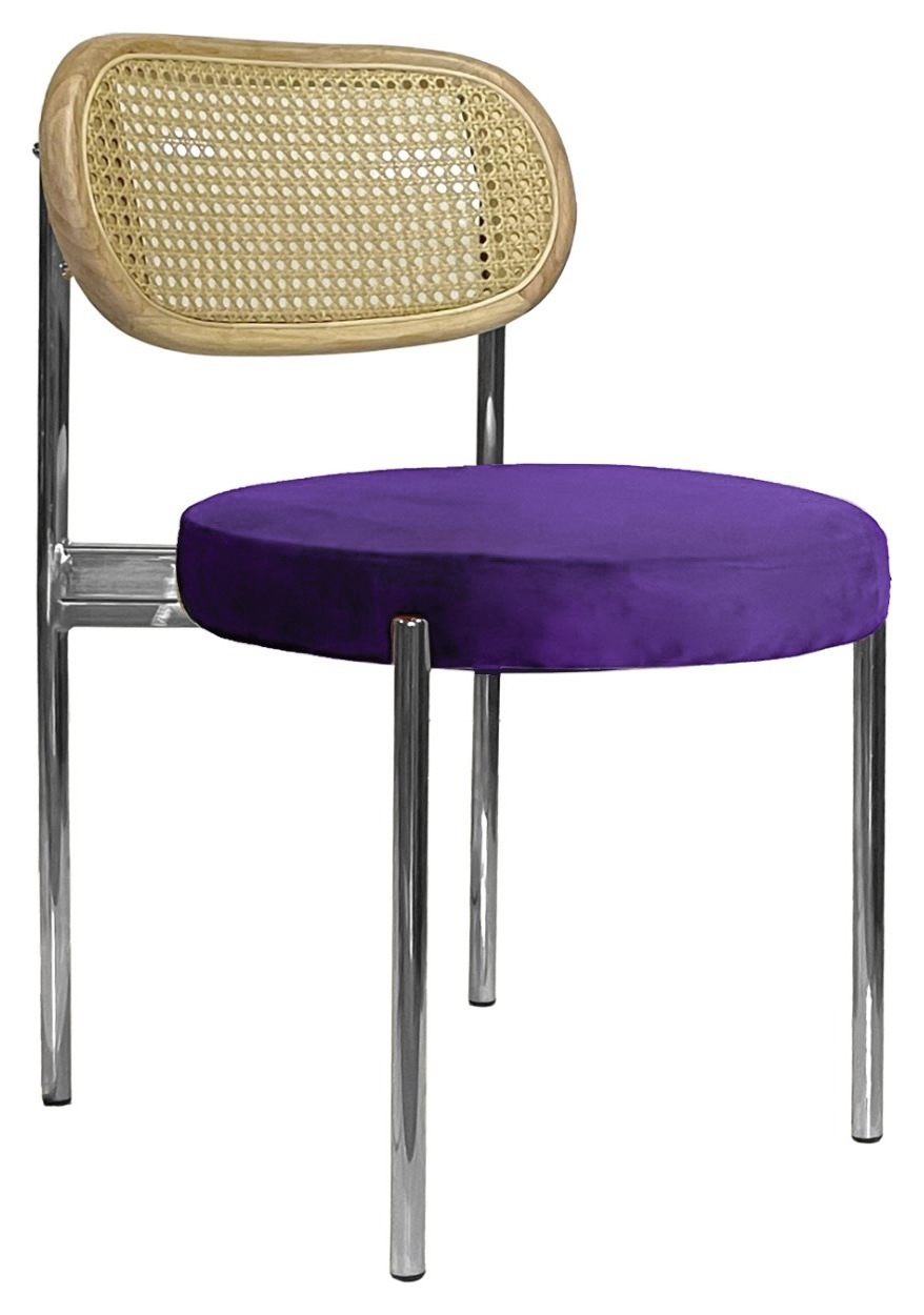 Стул Modern Silver Natural Rotango, Mysterious purple
