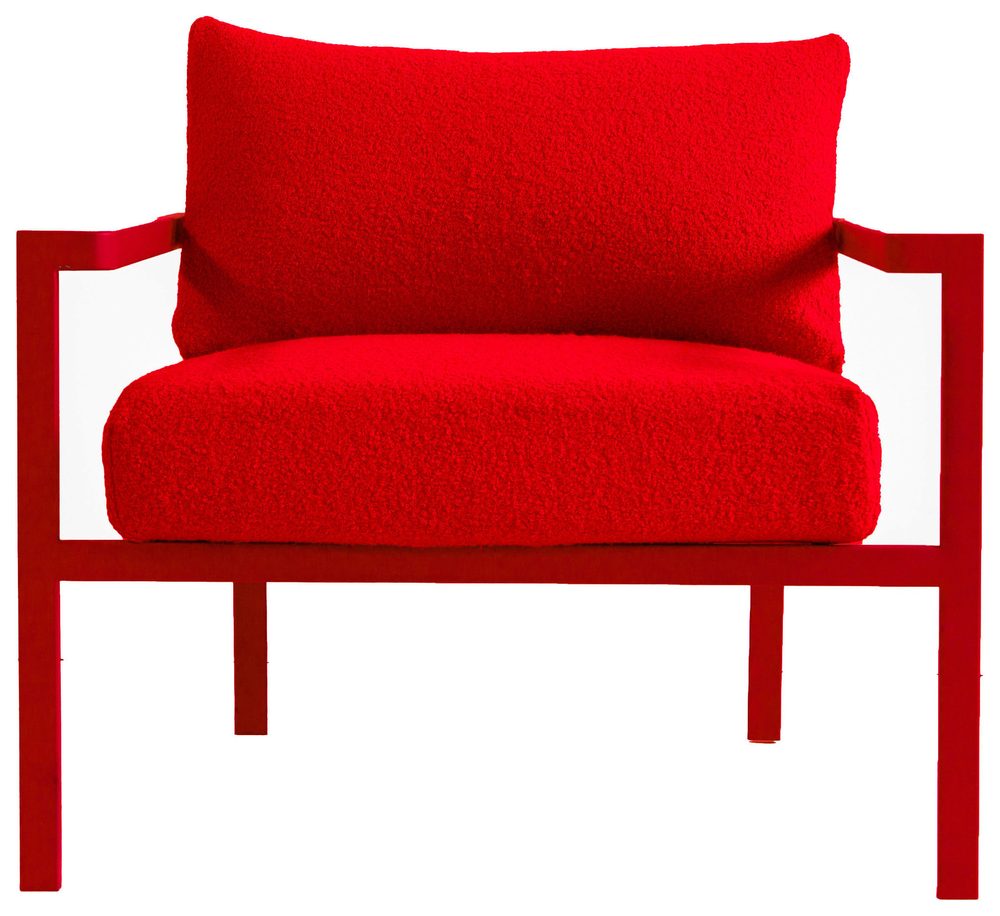 Кресло Huggi, Красный бархат + Red Teddy