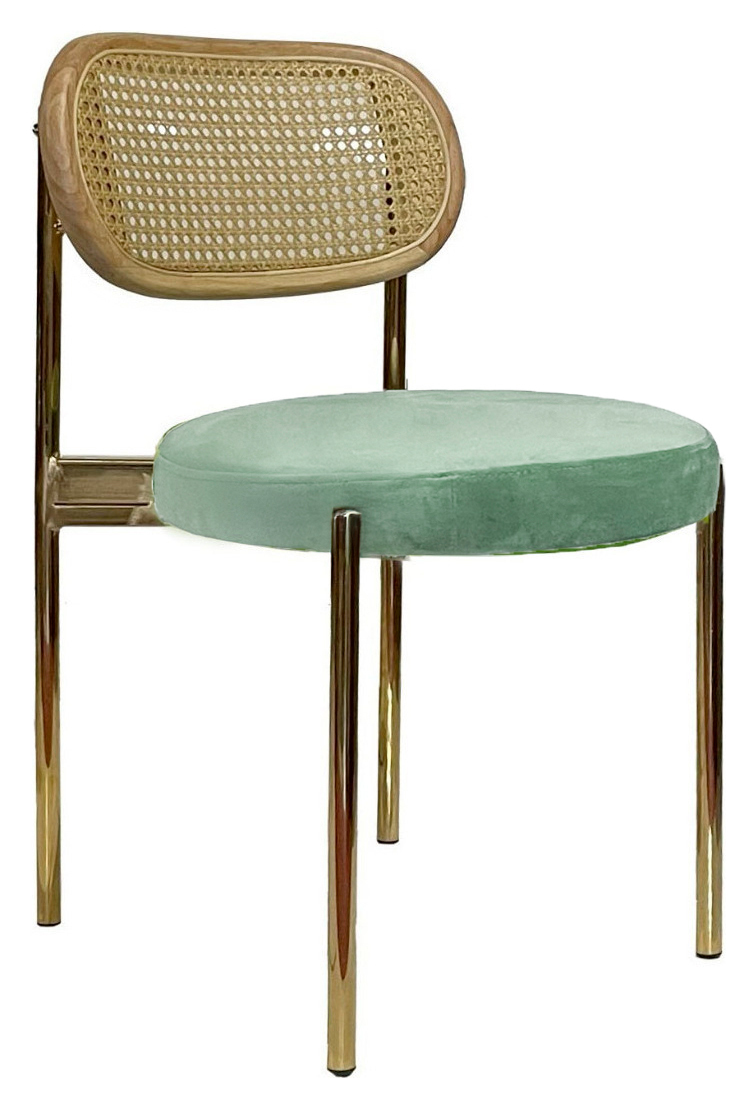Стул Modern Gold, Natural Rotango + Mint