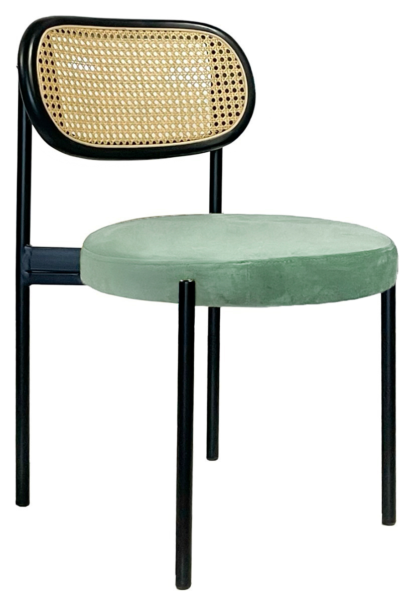 Стул Modern Black, Black Rotango + Mint