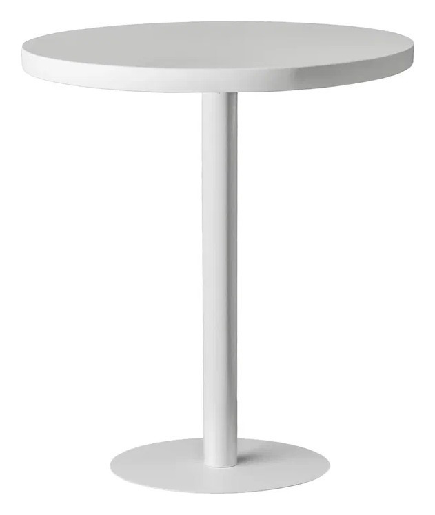 Стол коктейльный Twist Circle White (телескопическая нога) - Фото 4