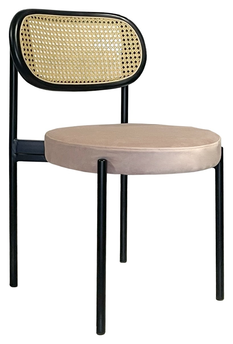 Стул Modern Black, Black Rotango + Rose Quartz