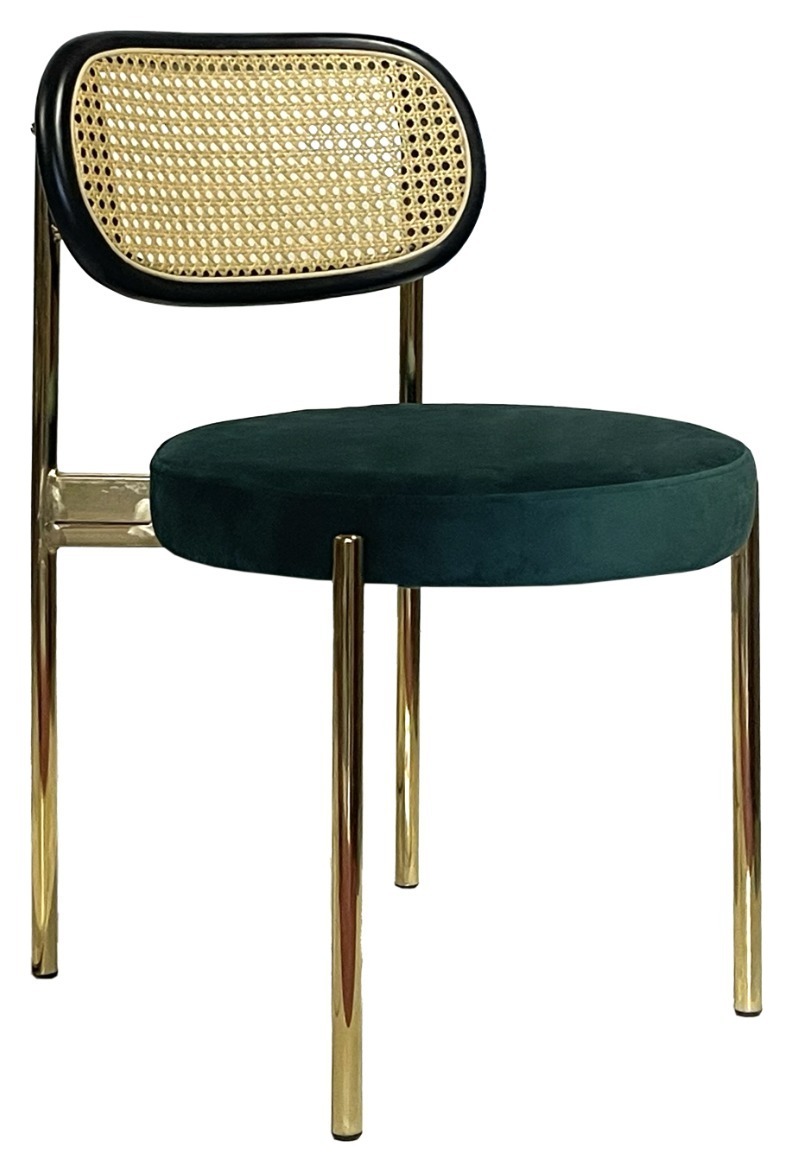 Стул Modern Gold, Black Rotango + Emerald
