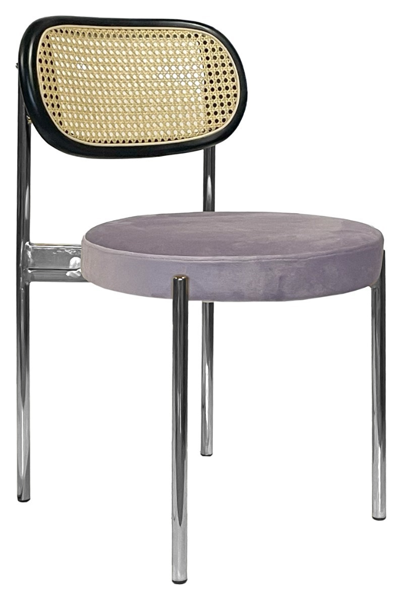 Стул Modern Silver, Black Rotango + Pale Orchid