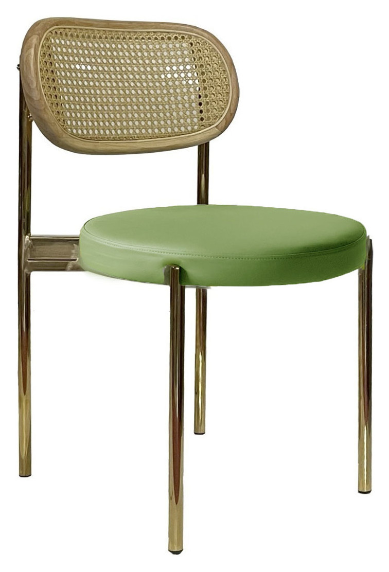 Стул Modern Gold, Natural Rotango + Greenfield (бифлекс)