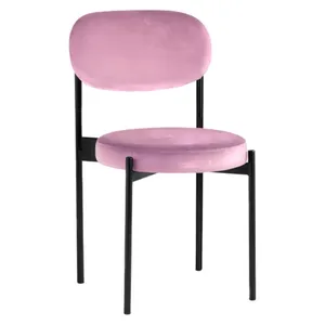 Стул Monaco черный нежно-розовый