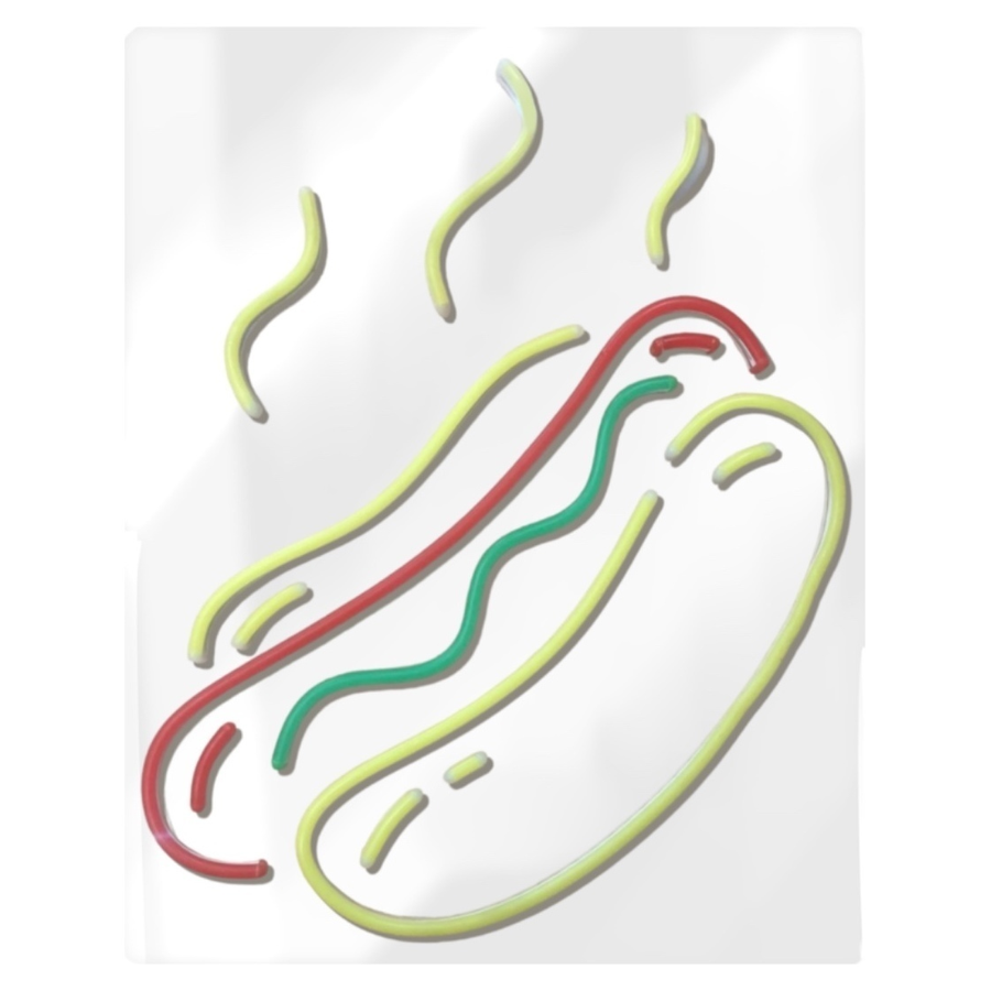 Неоновая вывеска "Hot Dog" - Фото миниатюра 1