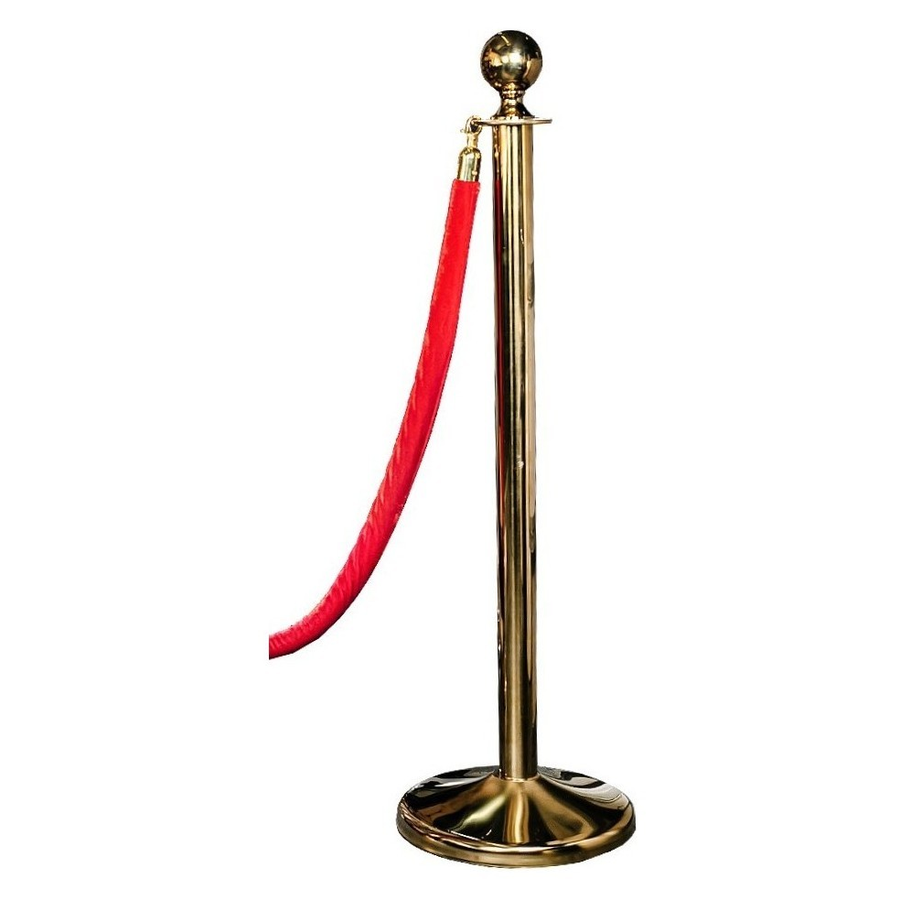 Стойка с канатом "Slim" золото - Фото миниатюра 1