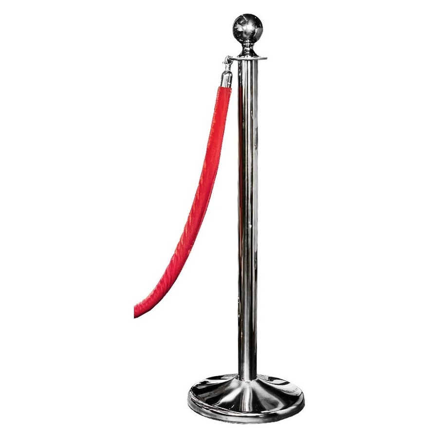 Стойка с канатом " Slim" серебро - Фото миниатюра 1