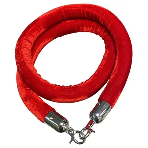 Канат красный бархатный серебро