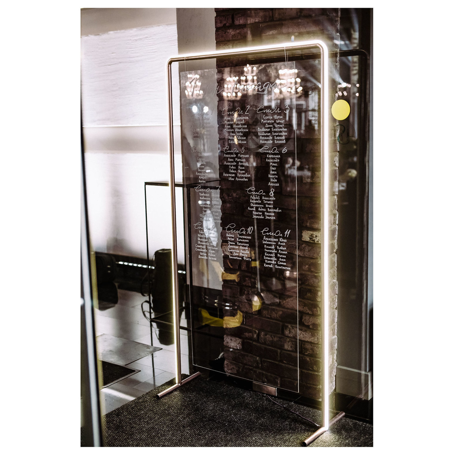 План рассадки золотой с подсветкой - Фото миниатюра 3