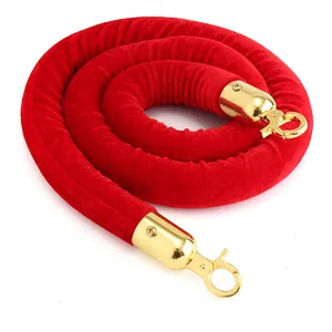 Канат красный бархатный золото