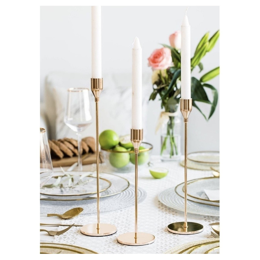 Комплект из 3-х подсвечников Арес золото - Фото миниатюра 2