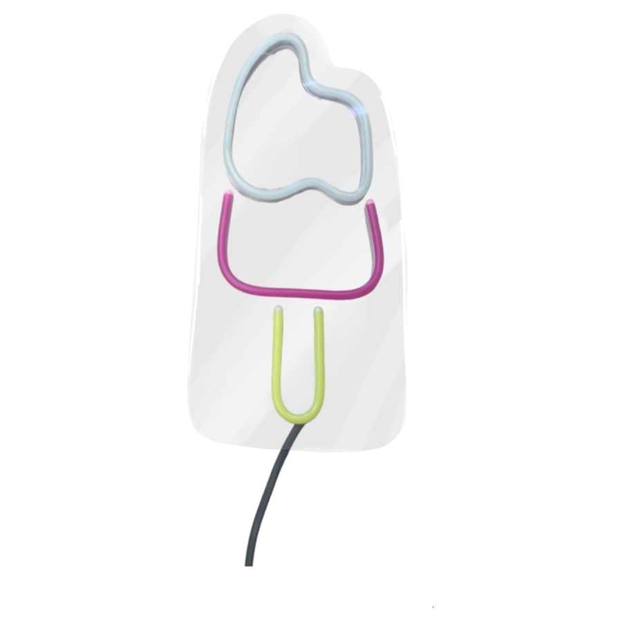 Неоновая вывеска "Мороженное" - Фото миниатюра 1